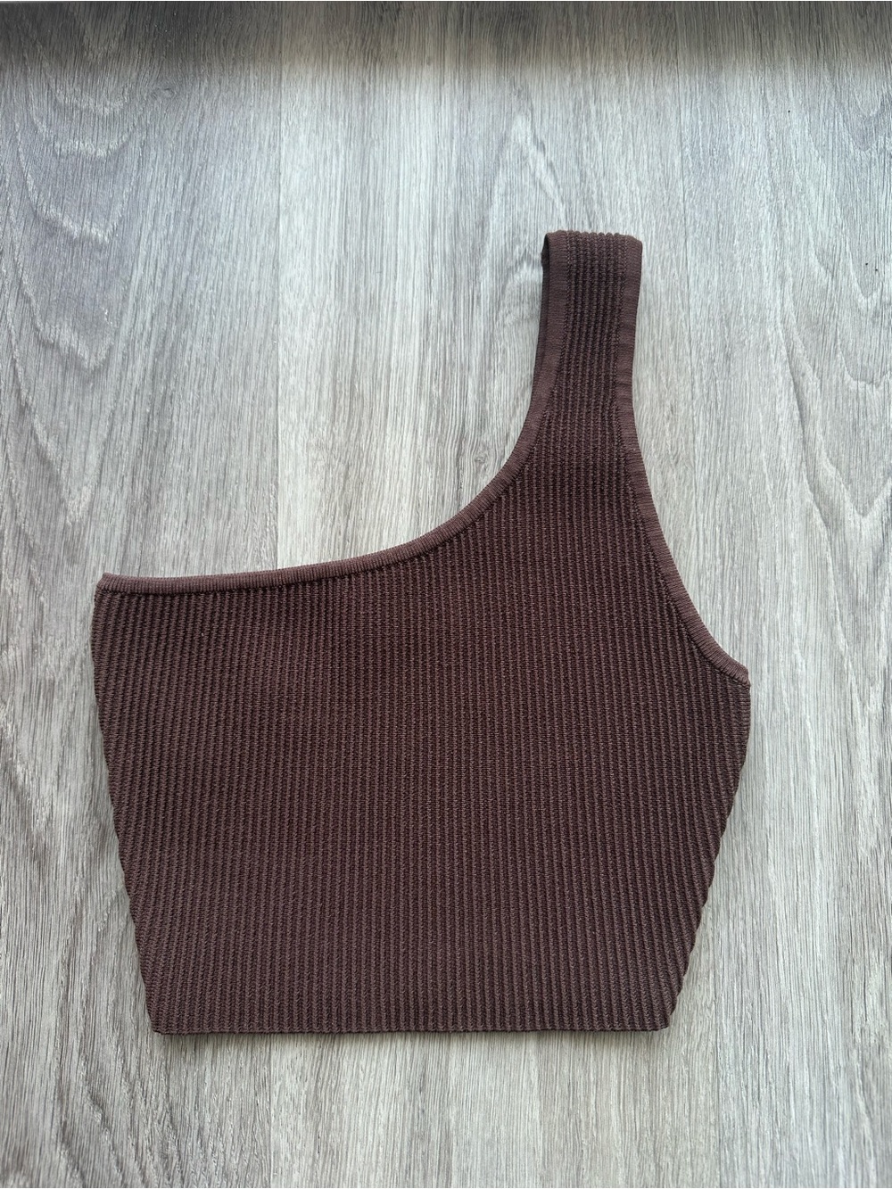 Aritzia Babaton Sculpt Knit One Shoulder Ribbed Top